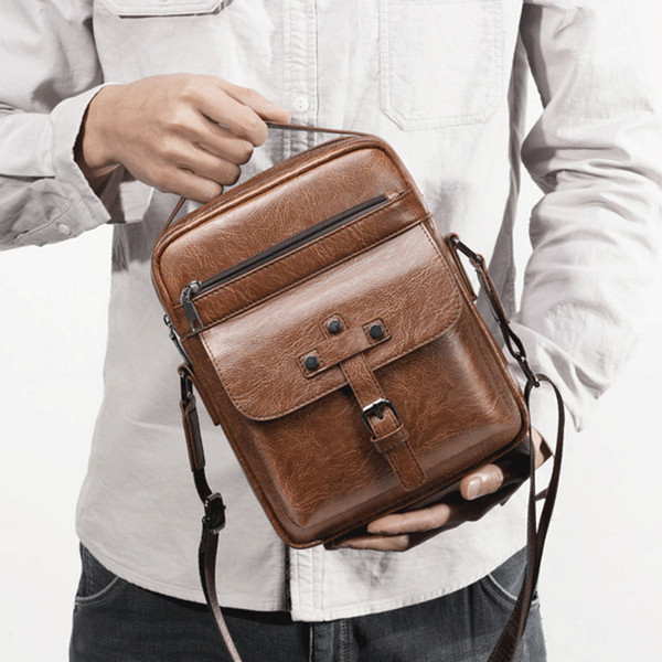 Geanta pentru barbati la zi cu buzunar exterior