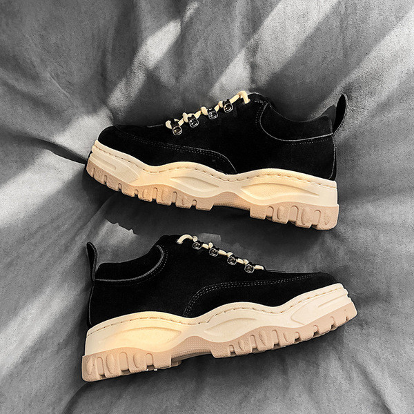 Tenisi de barbati actuali din piele intoarsa ecologica in mai multe culori