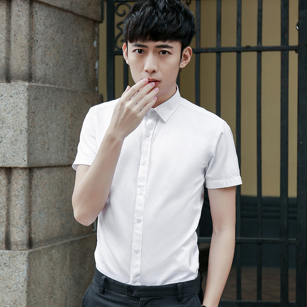 Модерна мъжка риза с къс ръкав в четири цвята