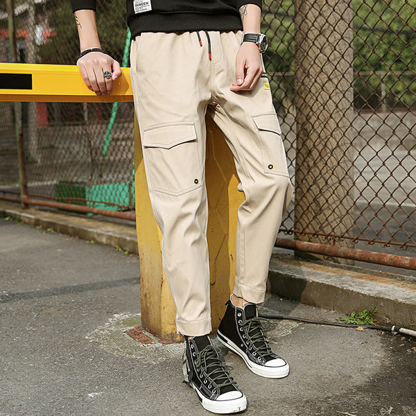 Pantaloni lungi casual barbati cu imprimeu