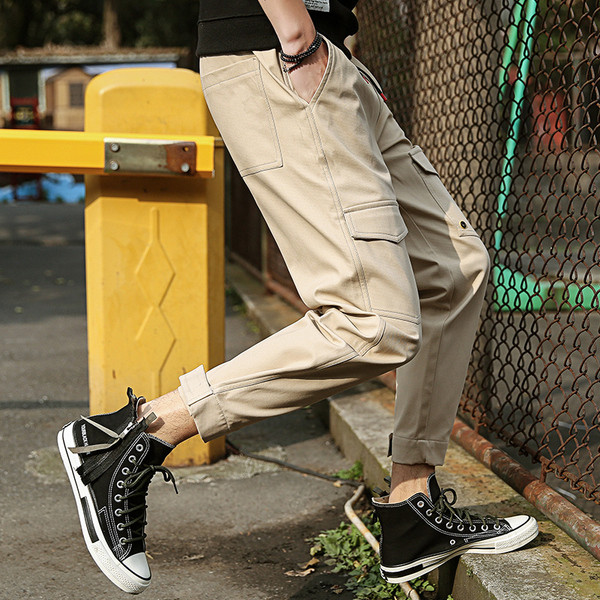 Pantaloni lungi casual barbati cu imprimeu