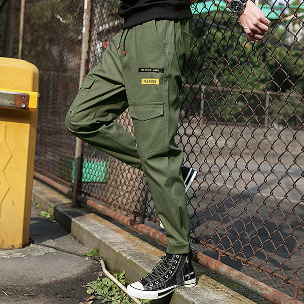 Pantaloni lungi casual barbati cu imprimeu