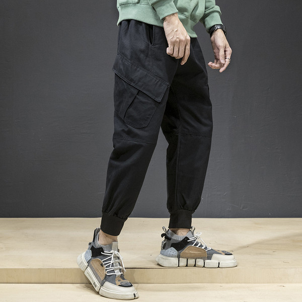 Pantaloni casual barbatesti cu buzunar in doua culori