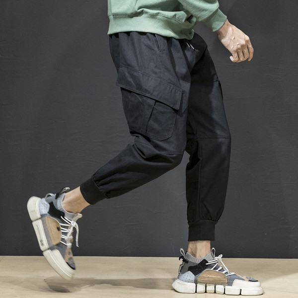 Pantaloni casual barbatesti cu buzunar in doua culori