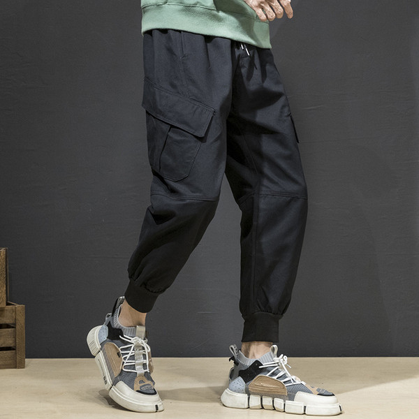 Pantaloni casual barbatesti cu buzunar in doua culori