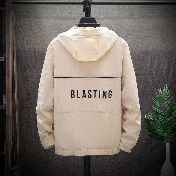 Jachetă modernă pentru bărbați cu buzunare și inscripții în patru culori