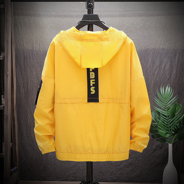 Jachetă sport pentru bărbați cu glugă și inscripție în patru culori