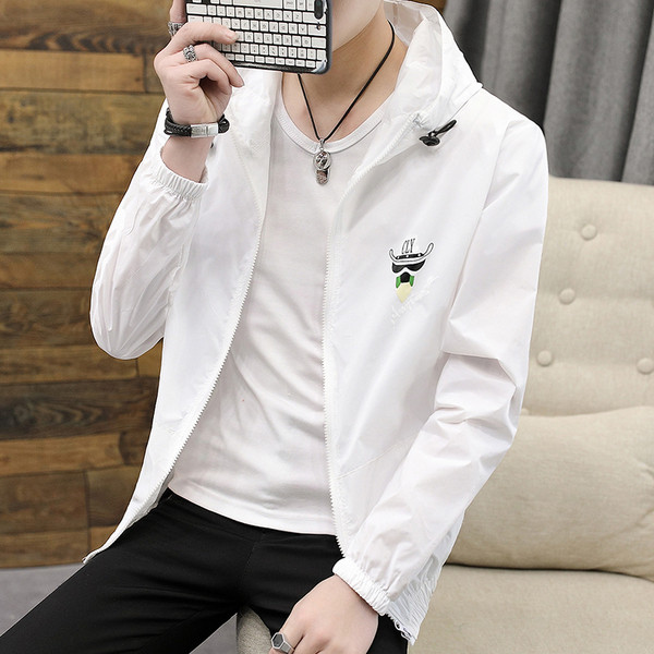 Geaca de primavara stilata pentru barbati in mai multe culori cu broderie