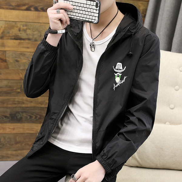 Geaca de primavara stilata pentru barbati in mai multe culori cu broderie