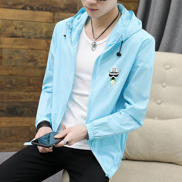 Geaca de primavara stilata pentru barbati in mai multe culori cu broderie