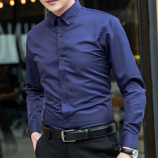 Cămașă modernă pentru bărbați în mai multe culori și mâneci lungi