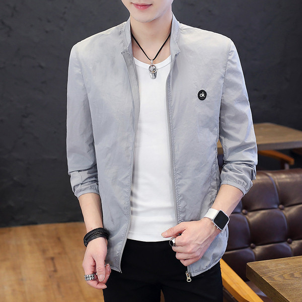 Jachetă de primăvară pentru bărbați de zi cu zi cu emblemă în patru culori