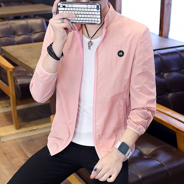 Jachetă de primăvară pentru bărbați de zi cu zi cu emblemă în patru culori