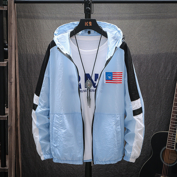 Jachetă modernă pentru bărbați în trei culori cu aplicație