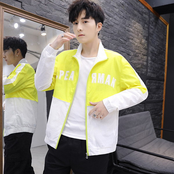 Jachetă modernă pentru bărbați cu inscripție în mai multe culori