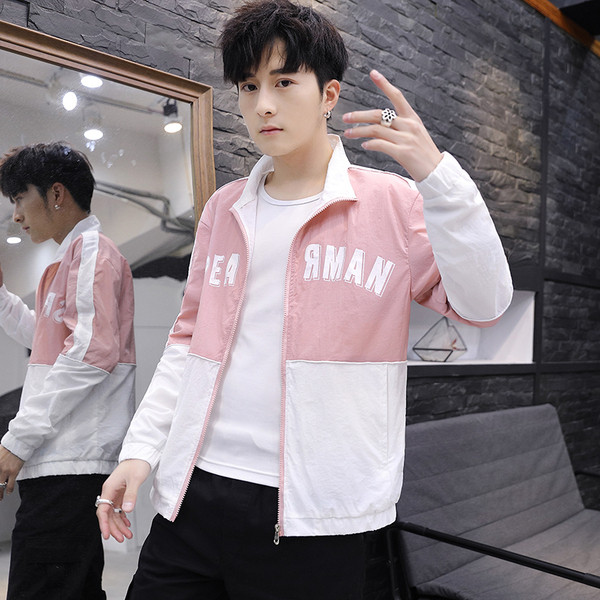 Jachetă modernă pentru bărbați cu inscripție în mai multe culori