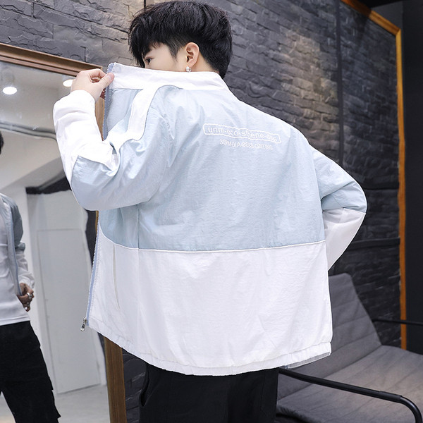 Jachetă modernă pentru bărbați cu inscripție în mai multe culori