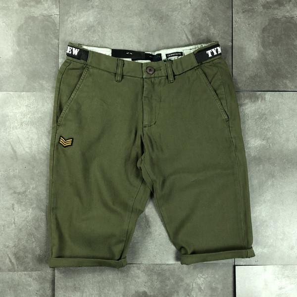 Pantaloni scurți pentru bărbați cu emblemă de culoare verde