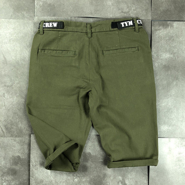 Pantaloni scurți pentru bărbați cu emblemă de culoare verde