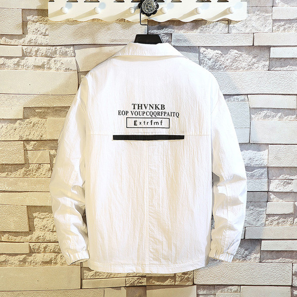 Geaca de zi cu zi pentru barbati cu inscriptie si buzunare in patru culori