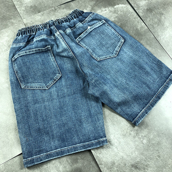 Blugi moderni de barbati scurti cu talie elastica in doua culori