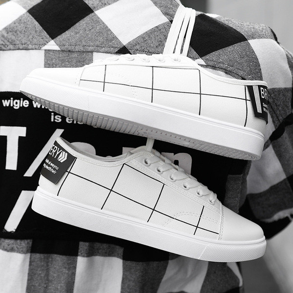 Tenisi casual barbatesti cu inscriptii in trei culori