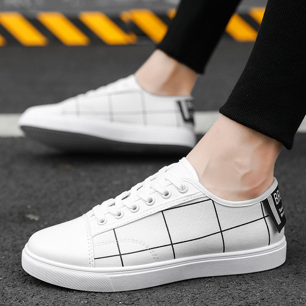 Tenisi casual barbatesti cu inscriptii in trei culori