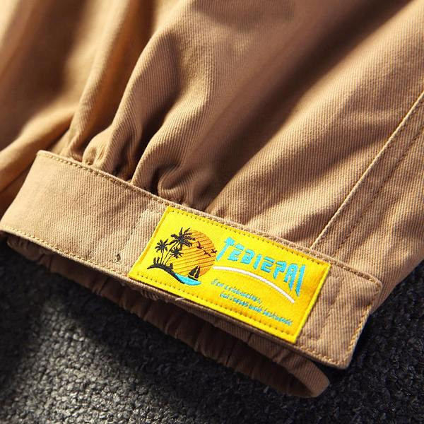 Pantaloni casual barbatesti cu cravate in doua culori