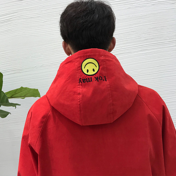 Jachetă modernă pentru bărbați cu inscripție în mai multe culori model larg