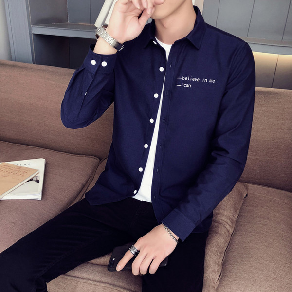 Cămașă pentru bărbați cu inscripție în mai multe culori