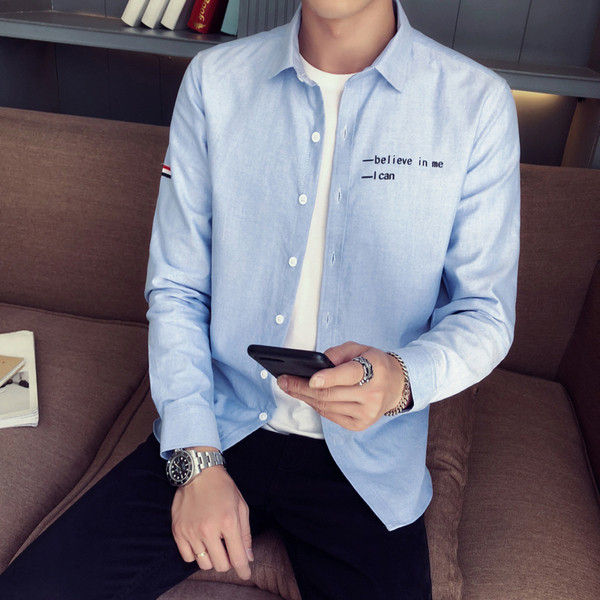 Cămașă pentru bărbați cu inscripție în mai multe culori