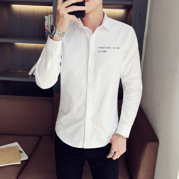 Cămașă pentru bărbați cu inscripție în mai multe culori