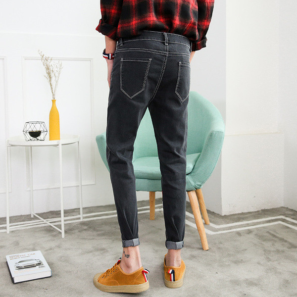 Blugi casual barbatesti in trei culori cu emblema