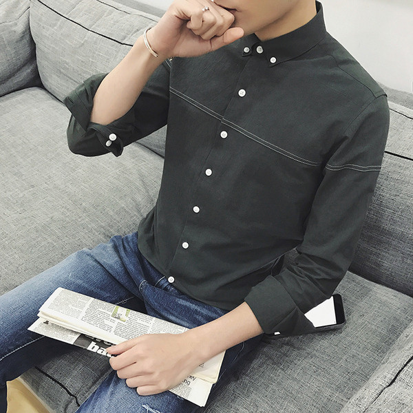 Cămașă pentru bărbați cu mâneci lungi în mai multe culori