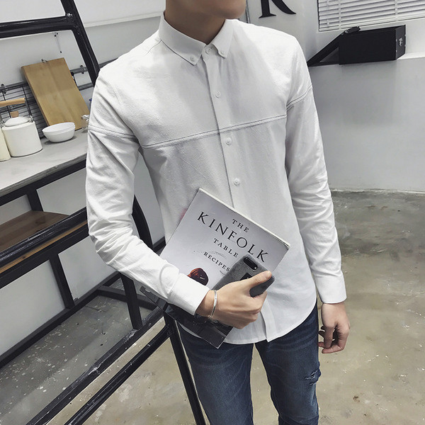 Cămașă pentru bărbați cu mâneci lungi în mai multe culori