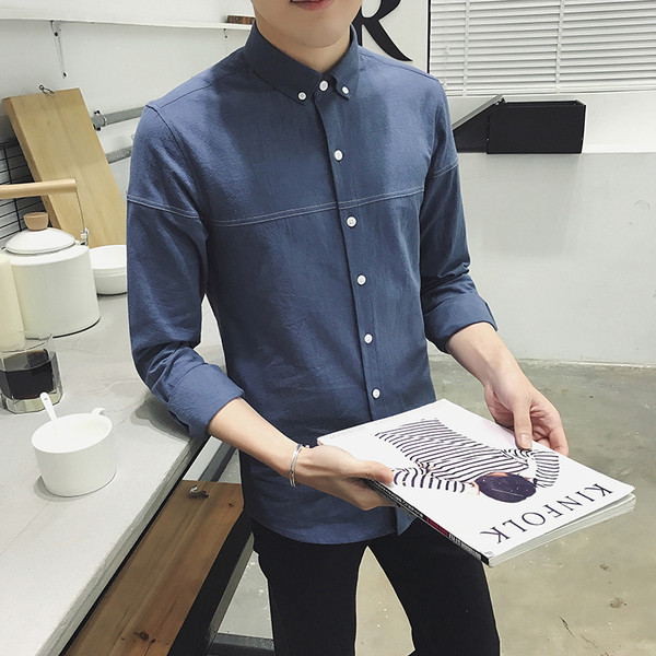 Cămașă pentru bărbați cu mâneci lungi în mai multe culori