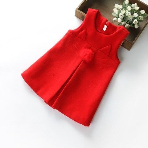 Rochie moderna pentru copii cu puf in trei culori