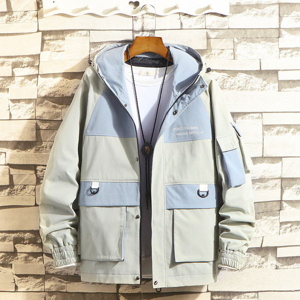 Jachetă modernă pentru bărbați în patru culori cu inscripție