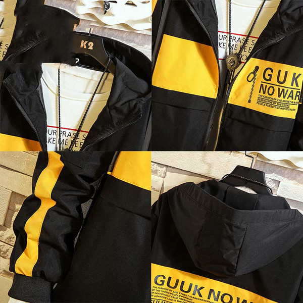 Jachetă modernă pentru bărbați în patru culori cu inscripție