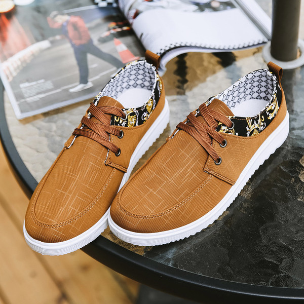 Pantofi de bărbați sport-eleganți cu șireturi în negru, albastru și maro