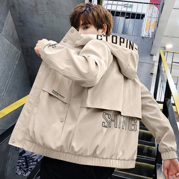 Jachetă modernă pentru bărbați cu inscripție în trei culori