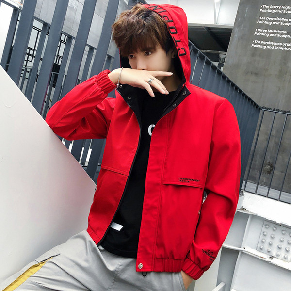 Jachetă modernă pentru bărbați cu inscripție în trei culori