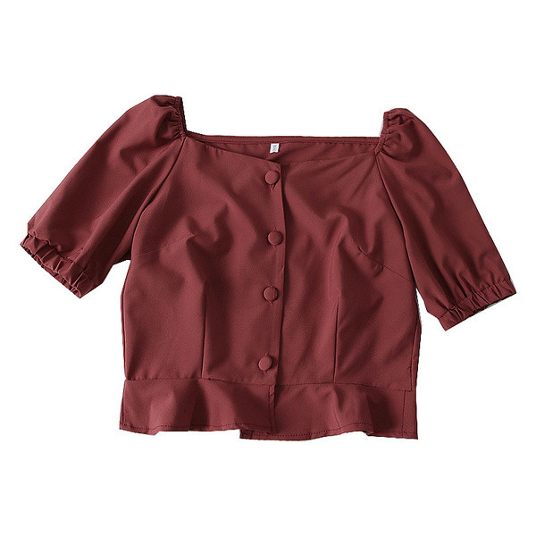 Μοντέρνα γυναικεία μπλούζα με κουμπιά σε διάφορα χρώματα