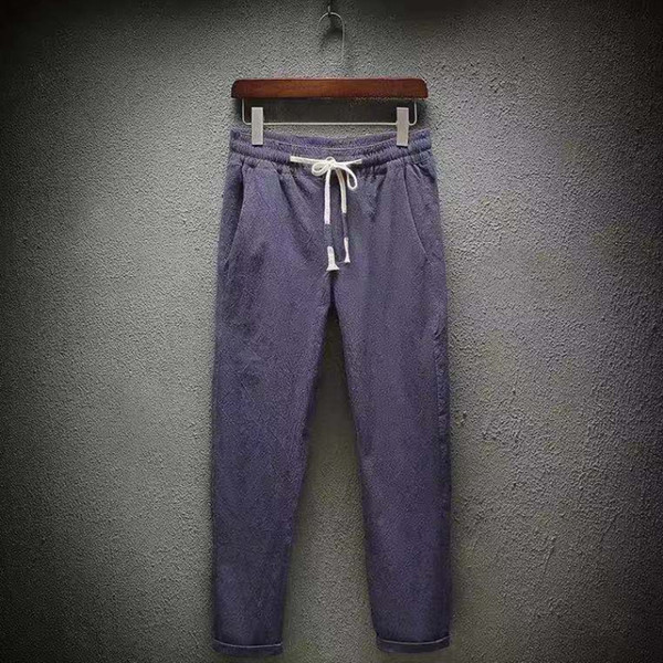 Μοντέρνα ανδρικά παντελόνια σε διάφορα χρώματα με δεσμούς