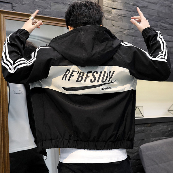 Jacheta sport-casual pentru barbati cu gluga in trei culori