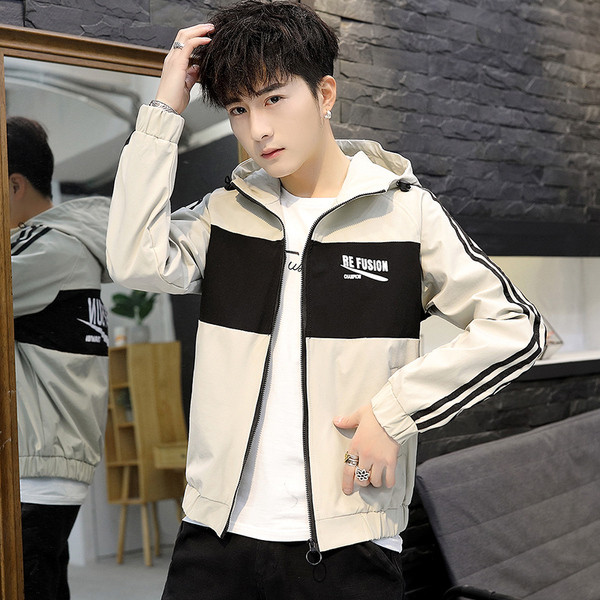 Jacheta sport-casual pentru barbati cu gluga in trei culori