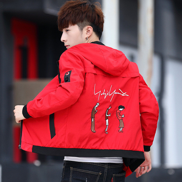 Geaca de barbati actuala cu aplicatie in doua culori