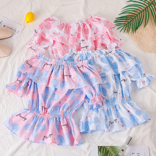 Μοντέρνα γυναικεία  μπλούζα με floral μοτίβα σε τρία χρώματα