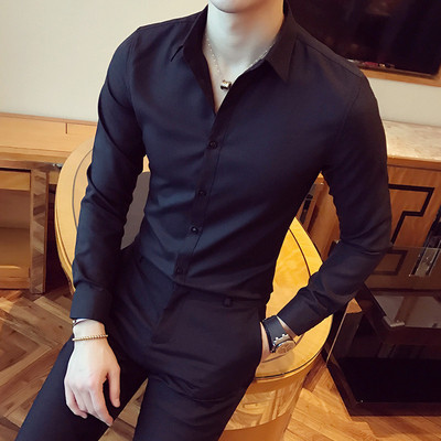 Elegáns férfi hosszú ujjú ing különböző színekben