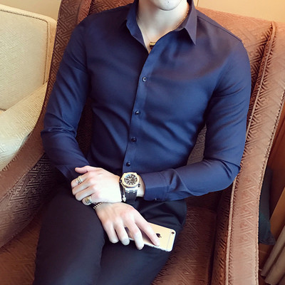 Elegáns férfi hosszú ujjú ing különböző színekben